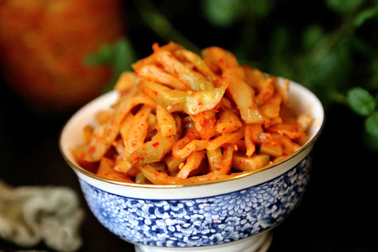 Pickled mustard tuber shreds(腌制榨菜丝)